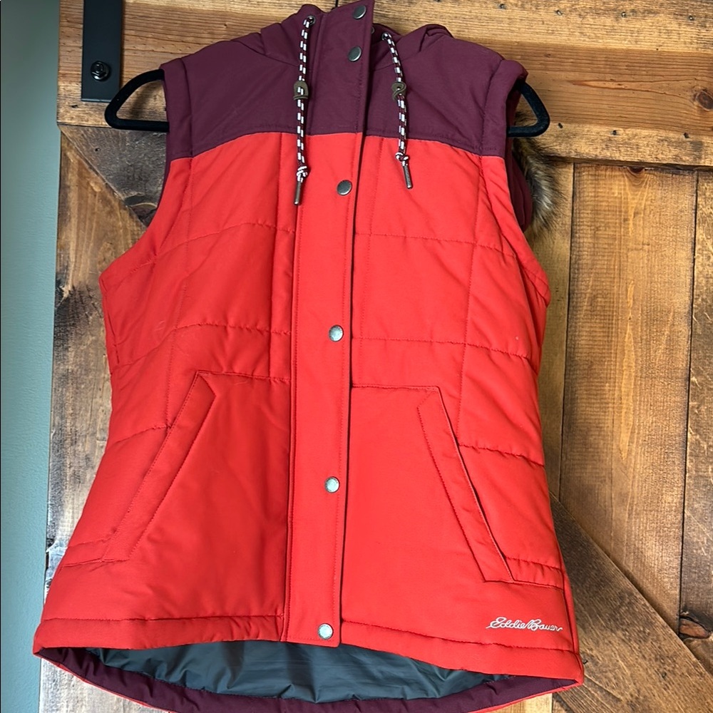 Eddie Bauer Two-Tone Hooded Vest